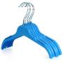 HANGERWORLD 20 Blue 11.8inch Plastic Kids Coat Clothes Garment Baby Toddler Top Hangers with Metal Hook