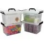 Kekow 6 L Clear Storage Latch Box, 4-Pack Kekow 6 L Clear Storage Latch Box, 4-Pack