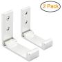 Coat Rack Wall Mounted, Foldable Towel Wall Hanger Hooks Retractable Hook Folding Wall Rack Hook Holder for Clothes - Utility Hooks - Space Aluminum - 2 Pack (Silver)