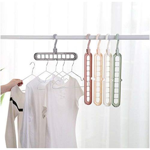 10pcs Random Color Space Saver Saving Wonder Metal Magic Hanger Clothes Closet Organize Hook