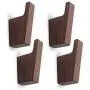 Pack of 4, Simple Style, Natural Black Walnut Wood Coat Hooks, Wall Mounted Modern Single Organizer Hangers, Wooden Hook Handmade Craft Clothes Hat Hanger Towel Umbrella Rack Pack of 4, Simple Style, Natural Black Walnut Wood Coat Hooks, Wall Mounted Modern Single Organizer Hangers, Wooden Hook Handmade Craft Clothes Hat Hanger Towel Umbrella Rack