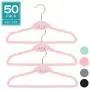 AINARE 50pcs Velvet Hangers,Velvet Kid Hanger,Gold Velvet Hangers Kids,Hanger Kid Velvet,Cascading Velvet Hangers,Velvet Hangers Cascade,Plastic Hangers (Pink)