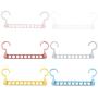 Plastic Nine-Hole Magic Clothes Hanger Drying Racks Multi-Purpose Hanger Home Storage Hangers Storage Rack 10pcs Random Color