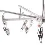 Stainless Steel Foldable Portable Home Outdoor Camping Travel Clothes Hanger Hook Shirts Sweaters Dress Drying Rack Underwear Hanging Dryer