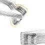 MEIYIN 10pcs Heavy Duty Chrome Stainless Steel Coat Jacket Clothes Hangers Outdoor Drying Rack with Hooks