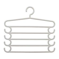 HJYPYJ Magic Hanger,Multi-Layer Multi-Functional Hanger Pants,Plastic Seamless Storage Artifact,Space-Saving Hanger Organizer Not Easy to Fall Off/White / 37.5x33.5cm