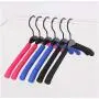 10Pcs Colorful Anti-Slip Sponge Padded Plastic Hanger for Clothes Coats Shirts Pants Random Color