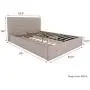 DHP Rose Upholstered Bed with Storage, Gray Linen, Queen DHP Rose Upholstered Bed with Storage, Gray Linen, Queen