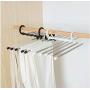 5pcs Random Color 5 in 1 Multifunctional Pants Shelf Shelves Space Safer Stainless Steel Magic Closet Clothes Hangers for Clothes