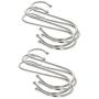 MroMax Stainless Steel S Hooks 4.92'' x 2.17''(L x W), S Shaped Hook Hangers for Kitchen Bathroom Bedroom Storage Room Office Outdoor Multiple Uses, Silver 8pcs