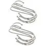 MroMax Stainless Steel S Hooks 4.92'' x 2.17''(L x W), S Shaped Hook Hangers for Kitchen Bathroom Bedroom Storage Room Office Outdoor Multiple Uses, Silver 8pcs