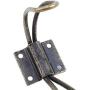 Dolland Retro Metal Double Prong Hook Antique Home Clothes Hanger Door Wall Towel Hat Purse Hooks,Green Bronze