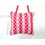Happy Valentines Day Door Hanger Pillow Polka Dots Red Pink Coral Repurposed Decorative