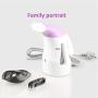 ZZYJYALG Garment Ironing Machine Plastic Metal Transparent Water Tank Handheld Large Capacity High Temperature Cotton and Linen Blended Travel Dormitory Household Polyester Portable (Pink)