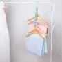 Multifunction Closet Organizer Home & Living 360° Rotate Drying Rack 9 Hole Clothes Hanger Foldable Hanger Storage Racks(Blue)