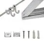 Yillsen Folding Wall Mounted Retractable Clothes Hanger, Aluminum Silver Folding Drying Coat Racks Home Storage Organiser Space Saver for Laundry Room - 2 Packs