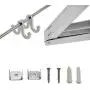 Yillsen Folding Wall Mounted Retractable Clothes Hanger, Aluminum Folding Drying Coat Racks Home Storage Organiser Space Saver for Laundry Room - Silver