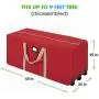 ProPik Holiday Rolling Tree Storage Bag, Extra Large Heavy Duty Storage Container, 25" Height X 20" Wide X 60" Long with Wheels & Handles Fits Up to 9 Foot Tall Disassembled Trees 600D Oxford (Red)