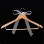 Flameer Vintage Plain Wooden Wedding Dress Hanger Bridal Groom Coat Hangers Party Gift
