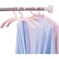 Hershii Plastic Shirt Hangers Closet Storage Organizer Solid Color Space Saving Clothes Tops Blouses Hangers for Department Store, Pack of 10