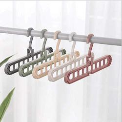 Blusea Multifunctional Folding Magic Clothes Hanger, Creative Nine Holes Rotate Drying Hanger, Anti-Skid Space-Saving Closet Organizer with 9 Holes