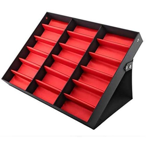 Clina Glasses Jewelry Box, Jewelry Box, 18 Grids Glasses Display Stand Sunglasses Storage Boxes Glasses Jewelry Organizer