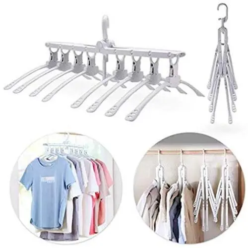 8-in-1 Clothes Hangers Plastic Protable flodable Multi-Function Retractable Rotatable Non-Slip Suit Hangers Wet and Dry Dual-use Save Space Travel Standard Clothes Hangers for Kids, Adults 8-in-1 Clothes Hangers Plastic Protable flodable Multi-Function Retractable Rotatable Non-Slip Suit Hangers Wet and Dry Dual-use Save Space Travel Standard Clothes Hangers for Kids, Adults