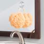 iDesign Power Lock Bathroom Shower Plastic Suction Cup Hooks for Loofah, Towels, Sponges, and More, Set of 2, Clear