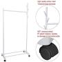 Saying Free-Standing Garment Rack, Landing Coat Organizer Storage with Simple Hangers Single Pole, Rolling Clothes Organizer Floor Hangers, Easy to Move [Ship from USA Directly]