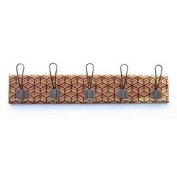 Laser cut decorative coat rack, wall hanger, sacred geometry, hexagonal pattern