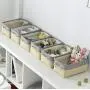 pulnimus Fabric Storage Baskets 12”x 8” x 5”Cloth Baskets,6 Pack Nursery Baskets,Small Storage Bins for Baby,Empty Gift Baskets with Rope Handles,Rectangular Basket,Decorative Closet Baskets