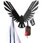 Eye eye Eagle Creative Wrought Iron Wall Clothes Hook, Hanging Hook Coat Hook Hook Hanger, Creative Row Hook Wall Hanging, Coat Rack (Color : Eagle line Hook-Black)
