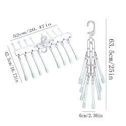 HJYPYJ Magic Hanger,8 in 1 Multifunction Magical Hangers,Non-Slip No Trace PP Hanger,Space-Saving Organizer Hangers, Durable/Green / 10 pcs