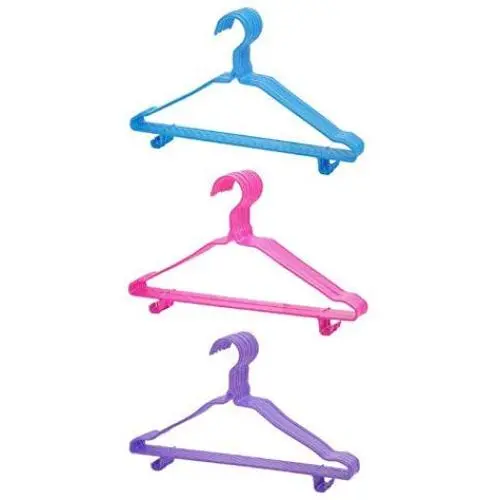 10pcs Random Color 38cm Durable Closet Adult Skirt Dress Clothes Hangers, with Trouser Bar Hook Non-Slip Rack 10pcs Random Color 38cm Durable Closet Adult Skirt Dress Clothes Hangers, with Trouser Bar Hook Non-Slip Rack