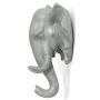 HERNGEE Elephant Head Single Wall Hook/Hanger Animal shaped Coat Hat Hook Heavy Duty, Rustic, Decorative Gift, Grey