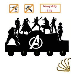 The Avengers Wall Hanger 3D Wall Hook Rails Triple Wall Art Clothing Hook Rack Hanger Wall Art Decoration Strong Adhesive Sticker Solid Wood Hooks A1