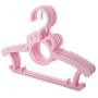 FU LIAN Childrens Hangers, Travel Hangers, 10 Pieces, Clothes, Pants, Baby Dresses, Suitable for Children, Plastic Baby Hangers, Retractable Rotating Clothes, Pink, Blue