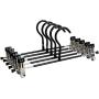 Iddefee Clothes Hanger Pack of 10 Metal Slacks Pants and Skirt Hanger Chrome with Non-Slip Adjustable Clips Multifunctional Hanger Pants Hangers (Color : Black, Size : 31CM) Iddefee Clothes Hanger Pack of 10 Metal Slacks Pants and Skirt Hanger Chrome with Non-Slip Adjustable Clips Multifunctional Hanger Pants Hangers (Color : Black, Size : 31CM)
