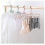 HJYPYJ Magic Hanger,Household PP Multi-Clip Folding Hanger,Durable Space-Saving Organizer Hangers, Not Easily Deformed/Beige / 20 pcs