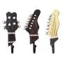 3 PCS Guitar Heads Music Home Resin Clothes Hat Hanger Hook Wall Mounted New