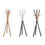 Cxjff Floor Standing Coat Rack Tidy Design Hanger Clothes Bags 6 Hooks Easy Install, Wood, 3 Colors (Color : Honey)