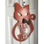 Trick or Treat Door Hanger - Black Cat Halloween Door Sign - Creepy Halloween Door Sign - Haunted House Door Sign - Spooky Door Hanger