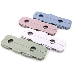 JDWNF 4 Pack Folding Travel Hangers with Stocking Clips Foldable Plastic Clothes Hangers for Travelling Trip Hotel Drying Laundry Pants Coats - Non-Slip Travel Hangers