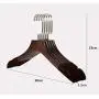 Xyijia 12 Pcs Anti-Slip Solid Wood Clothes Hangers, Walnut Non Slip Shirt Coats Shirts Hanger Rack with Notches