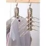 QIAN SHENG Space Saving Clothes Hangers 8 in 1,Multifunctional Smart Closet Premium Wardrobe Clothing Hangers for Heavy Coats,Pants,Underwear.