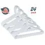 Heavy Duty White Plastic Tubular Hangers, Adult Size, Set of 24 Made in The USA (Super Heavy Duty) Heavy Duty White Plastic Tubular Hangers, Adult Size, Set of 24 Made in The USA (Super Heavy Duty)