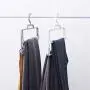 Multi Layers Trousers Hanger,Clothes Pants Hangers, Trouser Hangers,3 Layers Multifunctional Closet Hanger Swing Arm Space Save Closet Storage Organizer for Scarf, Trouser(Grey)