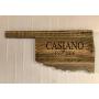 Oklahoma State Shape 20" x 9 1/2" Rustic Wood Sign Hanger with options to Personalize