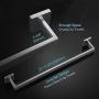 Bath Towel Bar 23.74", Suyar SUS304 Stainless Steel Bathroom Single Towel Holder, Shower Coat Pants Clothes Hanger, Hand Towel Rack for Wall, Brushed Nickel