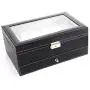 18 Slot Eyeglass Sunglass Storage Box, 3 Layer Sturdy Glasses Display Drawer Lockable Case Storage Organizer Collector Amiley【Ship from USA】 (Black) 18 Slot Eyeglass Sunglass Storage Box, 3 Layer Sturdy Glasses Display Drawer Lockable Case Storage Organizer Collector Amiley【Ship from USA】 (Black)